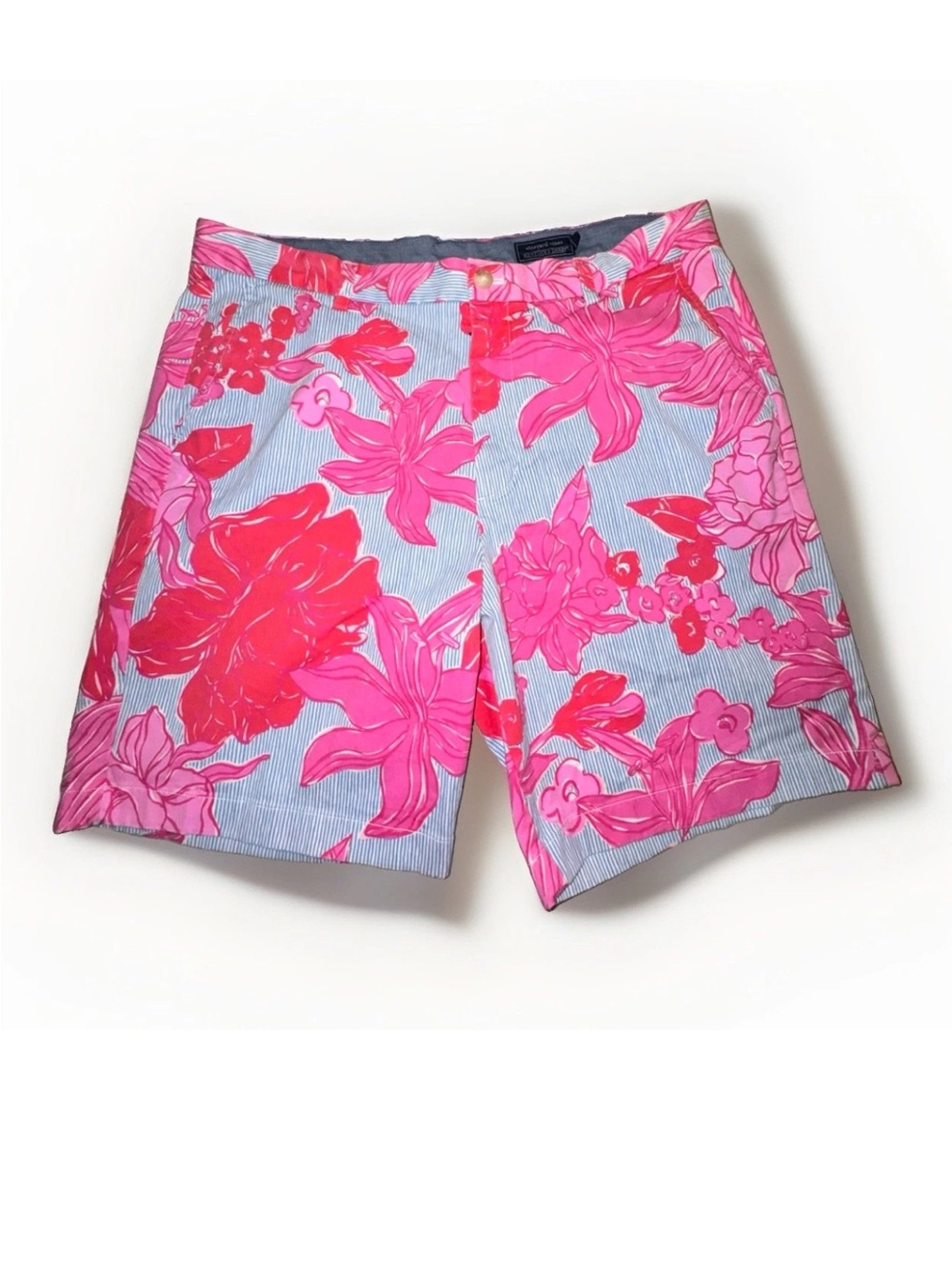 Vineyard Vines Pink Floral Flat Front Men’s Shorts Sz 38 Kentucky Derby